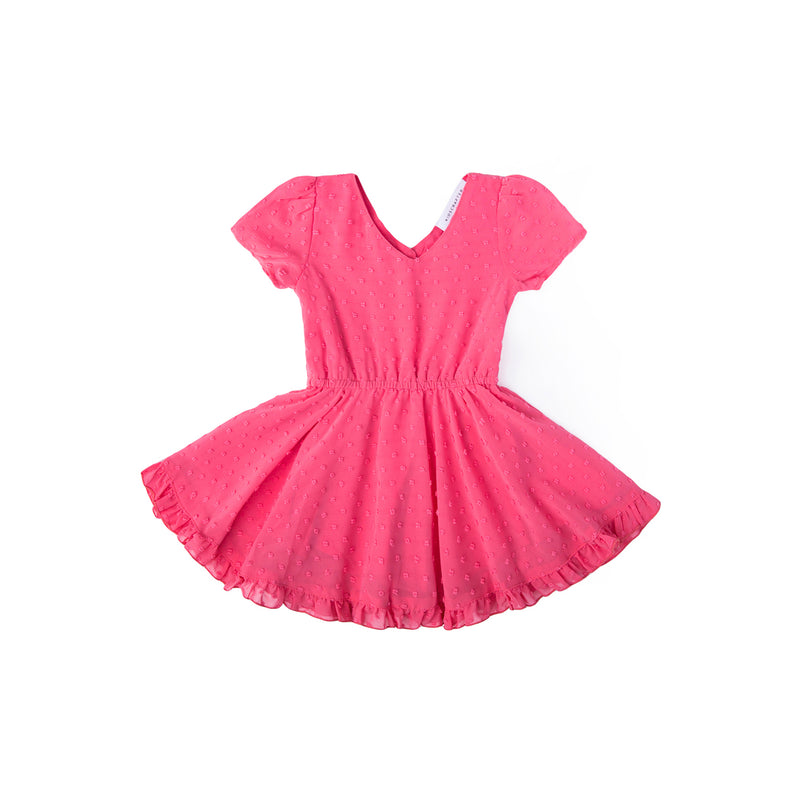 Swiss Away Swiss Dots Dress - Strawberry Parfait