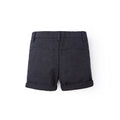 Textured Cotton Bermuda - Cold Black