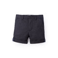 Textured Cotton Bermuda - Cold Black