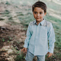 Urban Camo Detail Long Sleeve Shirt - Waterfall