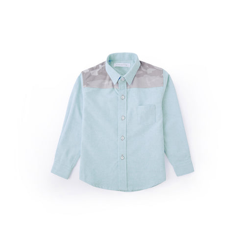 Urban Camo Detail Long Sleeve Shirt - Waterfall
