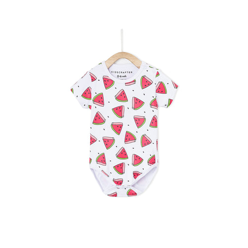 You're One In A Melon Romper - White