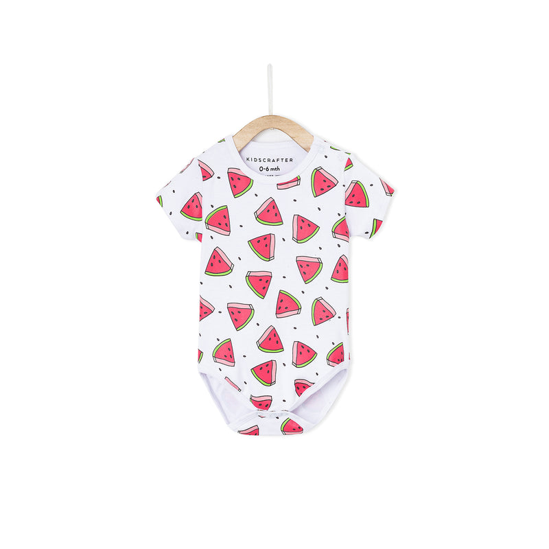 You're One In A Melon Romper - White