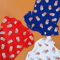 Bubble Tea Baby Romper - Red