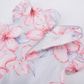 Cherry  Flutter Sleeve Cheongsam - Blue