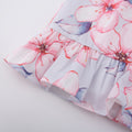 Cherry  Flutter Sleeve Cheongsam - Blue