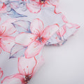 Cherry  Flutter Sleeve Cheongsam - Blue