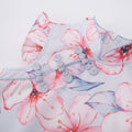 Cherry  Flutter Sleeve Cheongsam - Blue