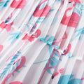 Double Pleated Flamingo Cheongsam - White