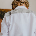 Urban Camo Detail Long Sleeve Shirt - Pebble White