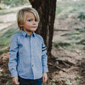 Graph Check Long Sleeve Shirt - Fern Blue