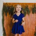 Swiss Away Swiss Dots Dress - Royal Blue